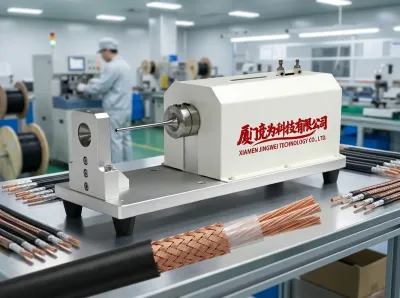 Automatyczna maszyna do cięcia plecionego ekranu do usuwania siatki ekranującej kabli JW-1158X