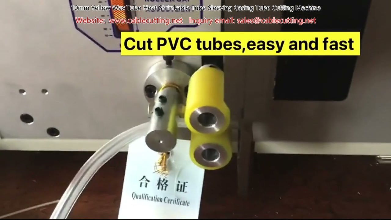 10mm Yellow Wax Tube Heat Shrinkable Tube Sleeving Casing Tube Cutting Machine
