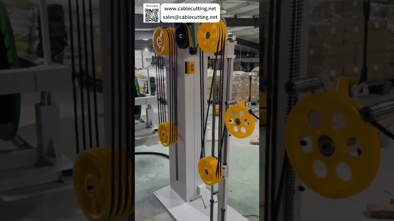 Maszyna do cięcia i zdejmowania izolacji z kabli 150 mm² z podajnikiem 1000 kg o zmiennej prędkości