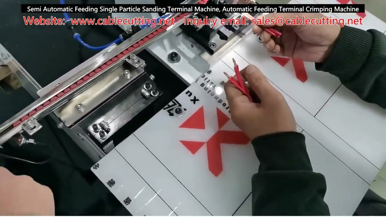 Semi Automatic Feeding Single Particle Sanding Terminal Machine, Automatic Feeding Terminal Crimping