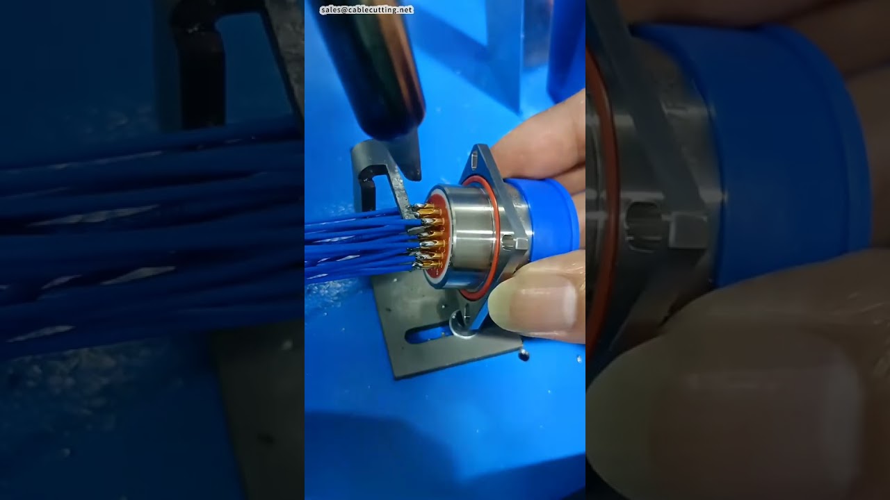 Angled-Feed Semi-Automatic Soldering Machine for Aviation Connectors