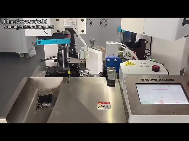 Full Automatic Two Wire Joint Crimping Machine Cable Cutting Stripping Pressing Equipment