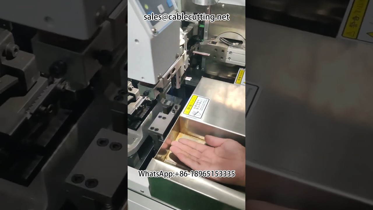 Automatyczna dwugłowicowa maszyna do ściągania izolacji | Maszyny do wiązek kabli #automatyzacja #sprzęt
